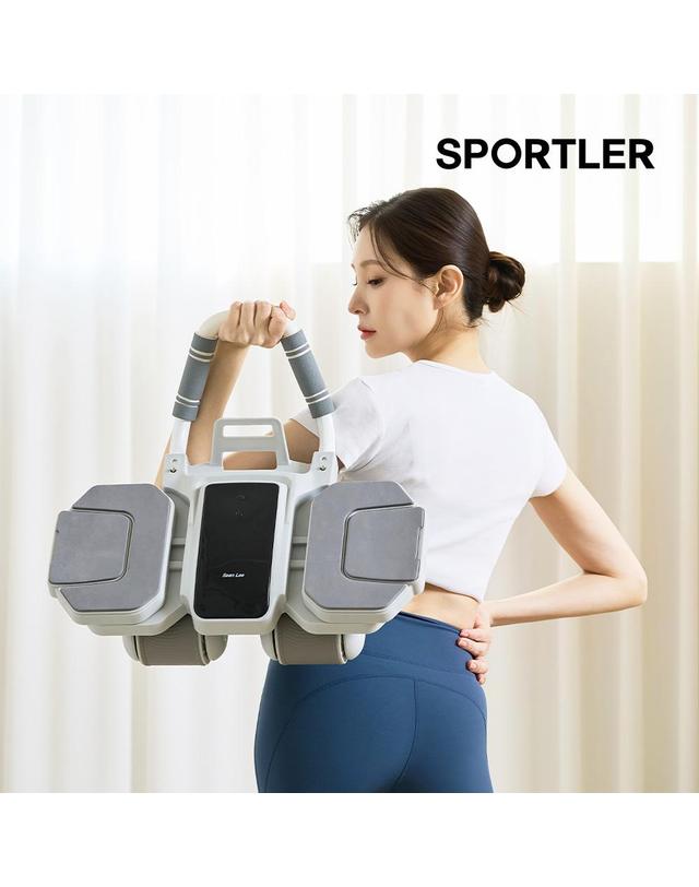 숀리 숀리 AB슬라이드 플랭크 LED 와이드 뱃살 복근 운동 기구 슬라이더 롤아웃 퍼펙트 홈트 착용컷