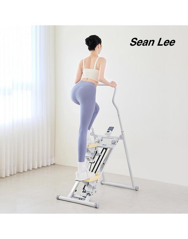 숀리 숀리 천국의 계단 플러스 스텝밀 스텝퍼 가정용 클라이머 실내 홈트 유산소 하체 운동 기구 착용컷