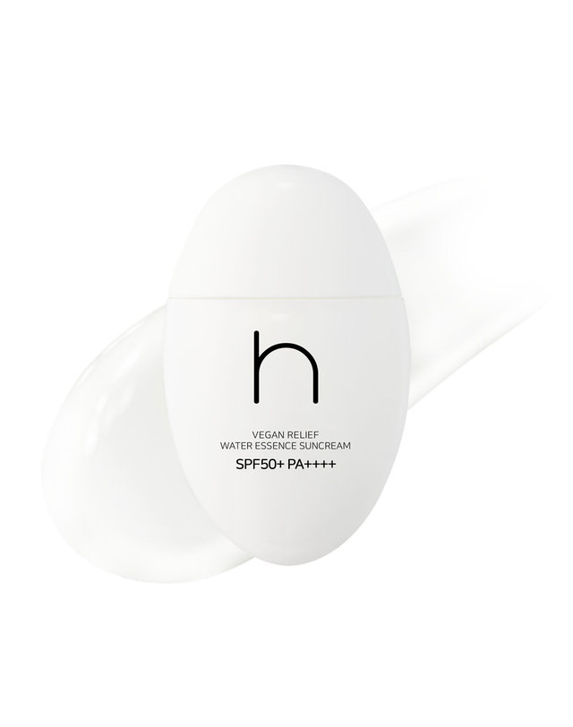 하멜 하멜 비건 릴리프 워터 에센스 선크림 50ml 착용컷