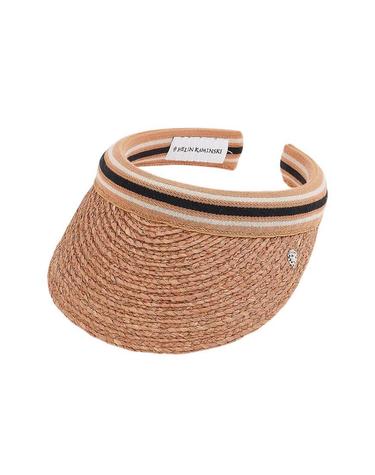 [헬렌 카민스키] SS26 여성 비앙카8 바이저 햇 HAT52203 NOUGAT BLACK STRIPE