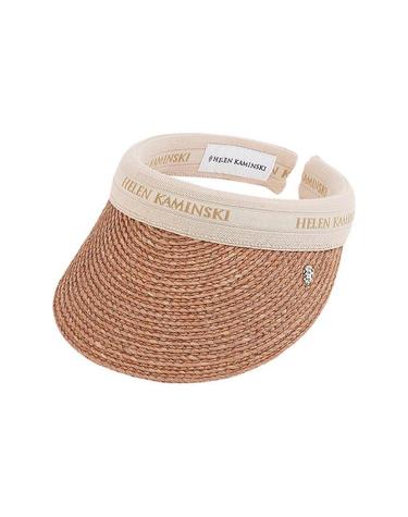 [헬렌 카민스키] SS26 여성 비앙카8 바이저 햇 HAT52204 NOUGAT NATURAL LOGO
