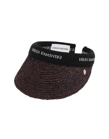 [헬렌 카민스키] SS26 여성 비앙카8 바이저 햇 HAT52204 CHOCOLATE BLACK LOGO