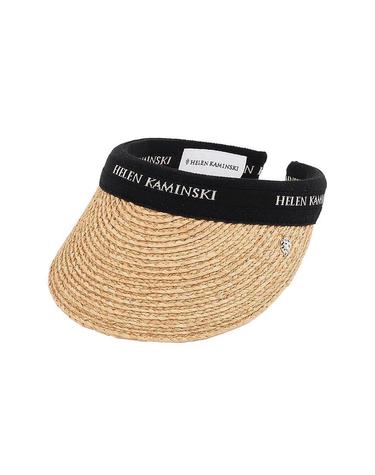 [헬렌 카민스키] SS26 여성 비앙카8 바이저 햇 HAT52204 NATURAL BLACK LOGO