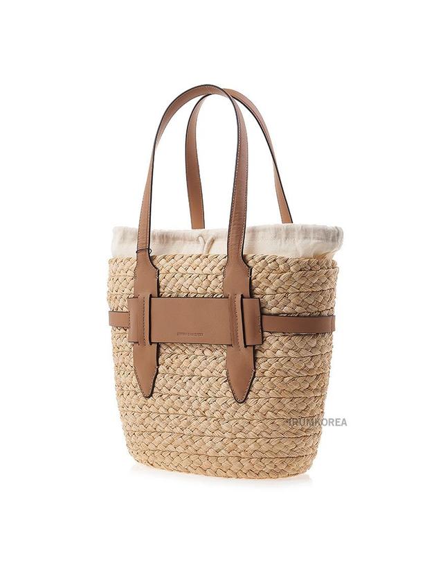 헬렌카민스키 [헬렌 카민스키] SS26 여성 리파리 미디엄 토트백 BAG51959 NATURAL CARAMEL 착용컷