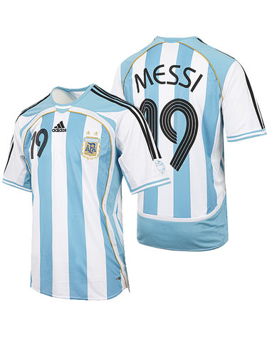 아디다스 아르헨티나 홈 저지 반팔 유니폼 MESSI 19 마킹 2006 리메이크 (JN3708-KR)