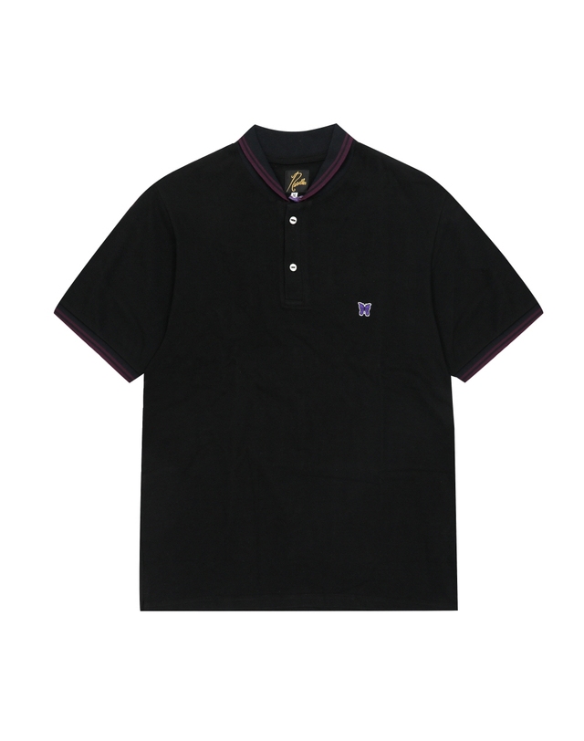 니들스 니들스 QV354 C-Black 숄 칼라 폴로 남성 반팔티 착용컷