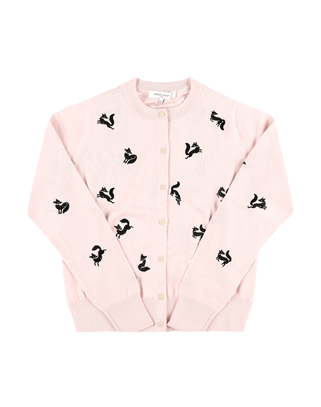 메종 키츠네 [메종키츠네 MAISONKITSUNE] NW00504KF0001 P705 여성 가디건 착용컷