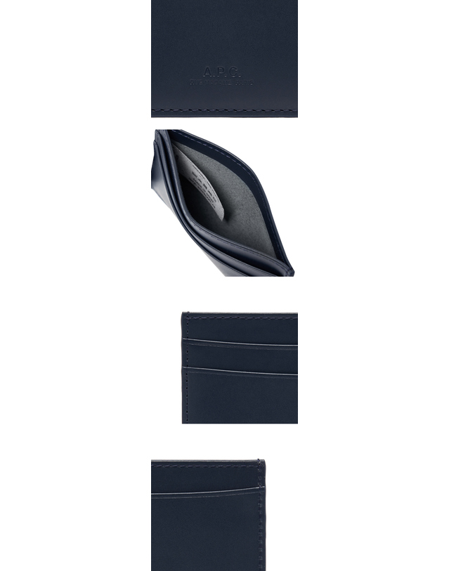 아페세 [아페쎄 APC] PXAWV H63028 IAK DARK NAVY 공용 카드홀더 착용컷