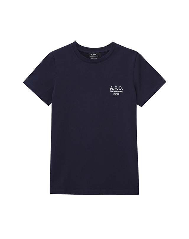 아페세 [아페쎄] COEZC F26842 IAK DARK NAVY 여성 반팔티 착용컷