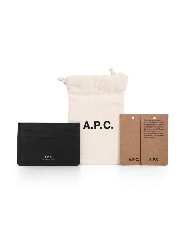 아페세 [아페쎄 APC] PXAWV H63028 LZZ BLACK 공용 카드홀더 착용컷