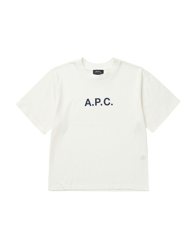 아페세 [아페쎄 APC] COGAF F26179 AAD ECRU 여성 반팔티 착용컷