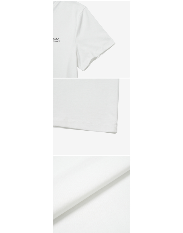 아페세 [아페쎄 APC] COFBT H26904 AAB WHITE 남성 반팔티 착용컷