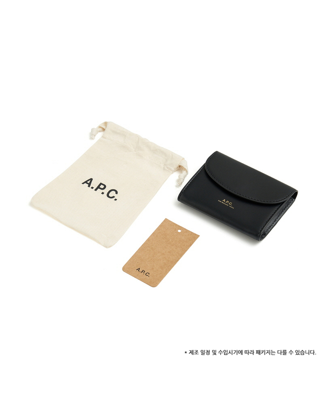 아페세 [아페쎄 APC] PXAWV F63349 LZZ BLACK 공용 카드지갑 착용컷