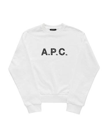 [아페쎄 APC] COEIP F27887 TAG BLANC/NOIR 여성 맨투맨