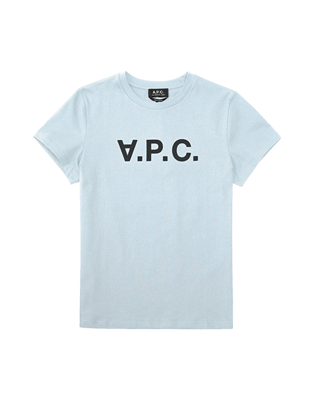 아페세 [아페쎄 APC] COBQX H26943 IAB LIGHT BLUE 남성 반팔티 착용컷