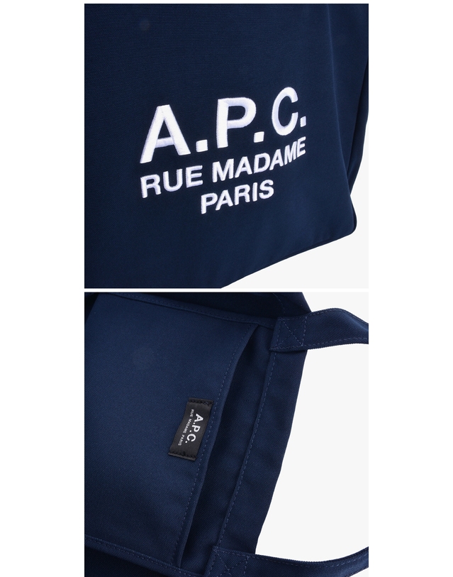 아페세 [아페쎄 APC] PSAJS M61938 IAK DARK NAVY 공용 에코백 착용컷