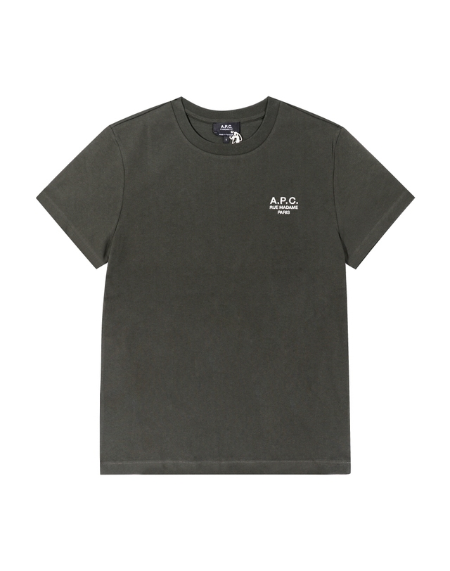 아페세 [아페쎄 APC] COHBU M26388 TJK MILITARY KAKI/ECRU 공용 반팔티 착용컷