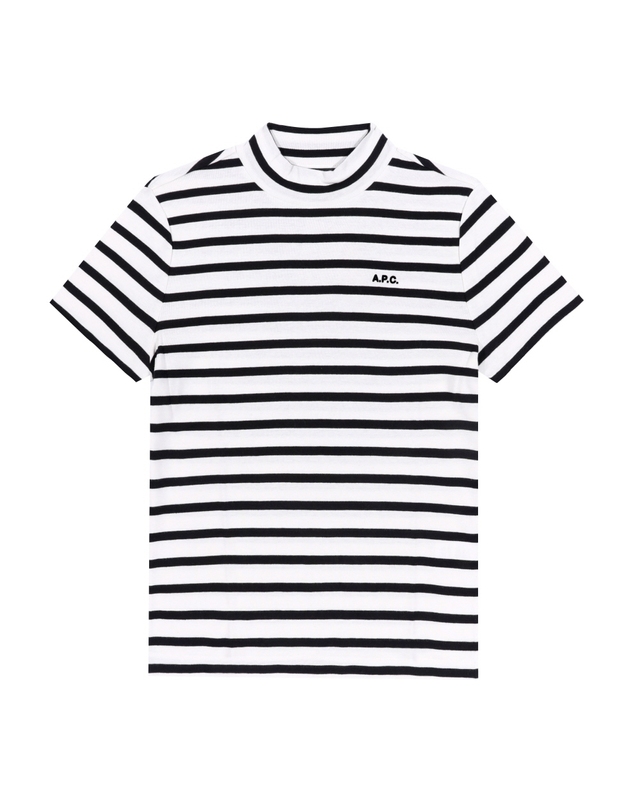 아페세 [아페쎄 APC] COHCA F26348 TAT ECRU/BLACK 여성 반팔티 착용컷