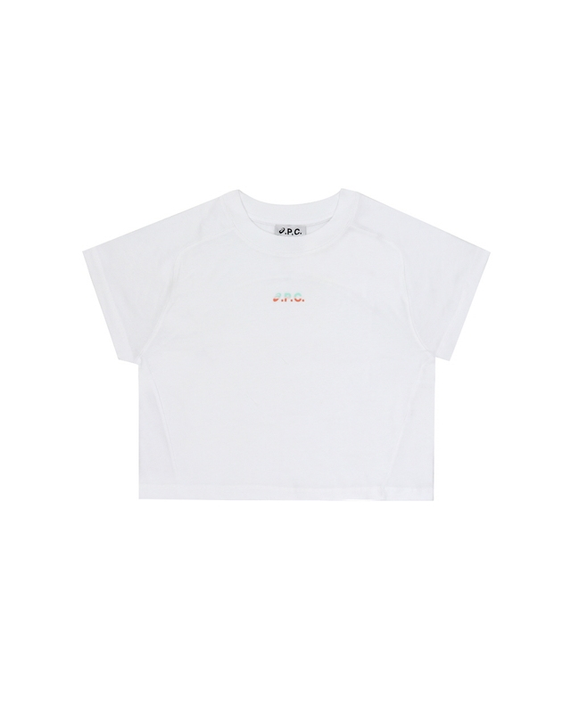 아페세 [아페쎄 APC] COEAV F26454 AAB WHITE 여성 반팔티 착용컷