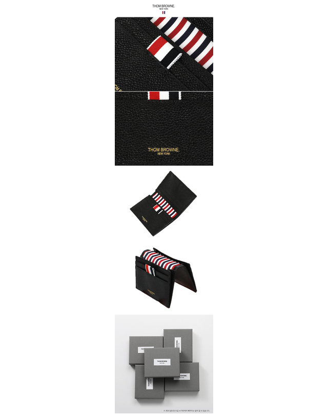 톰브라운 [톰브라운 THOM BROWNE] MAW021L 00198 001 공용 카드지갑 착용컷