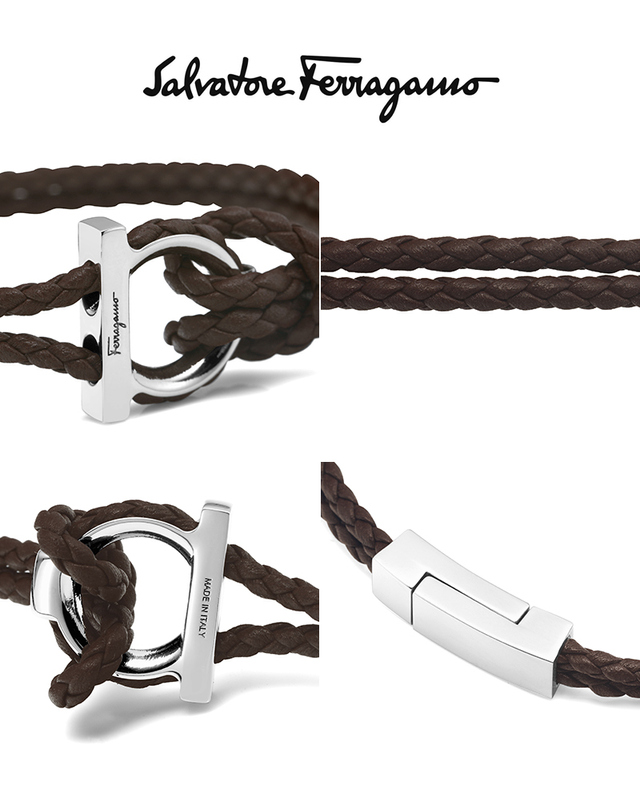 살바토레 페라가모 [페라가모 FERRAGAMO] 77 0141 0712423 남성 팔찌 착용컷