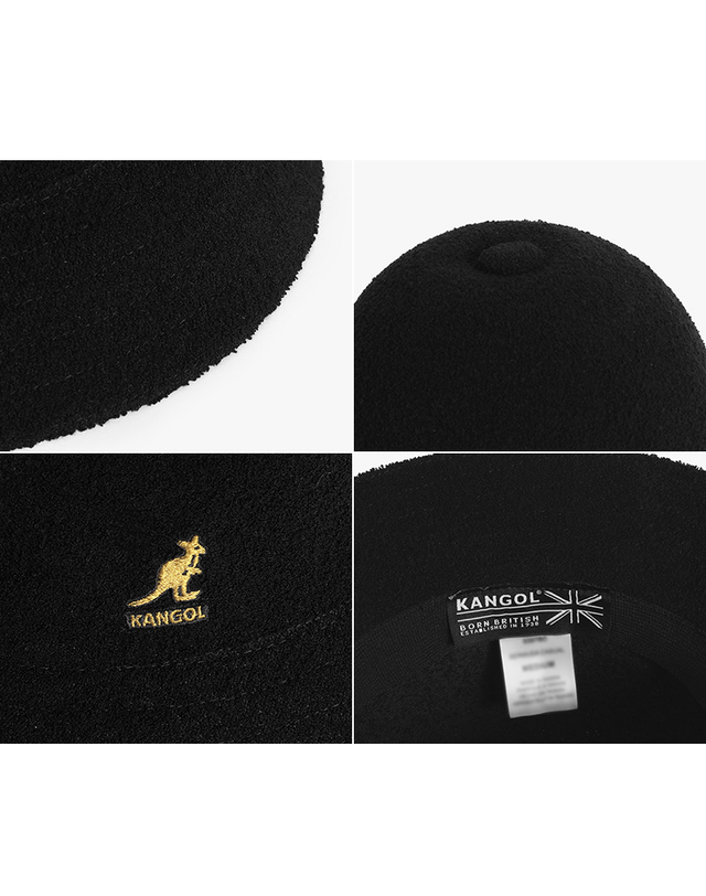캉골 [캉골 KANGOL] 0397BC BLACK/GOLD 공용 버킷햇 착용컷