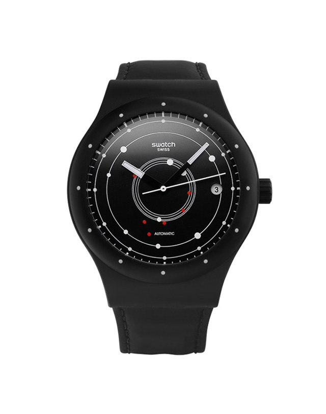 스와치 [스와치 SWATCH] SUTB400 공용 가죽시계 착용컷