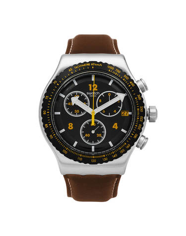[스와치 SWATCH] YVS530 남성 가죽시계