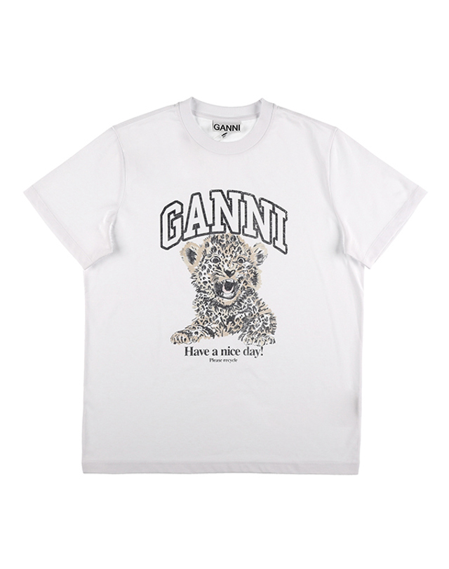 가니 [GANNI] T4124 943 여성 반팔티 착용컷