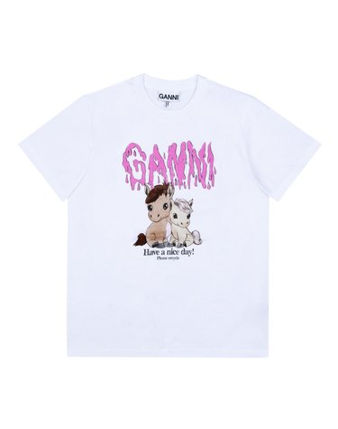 [GANNI] A1050048 151 여성 반팔티