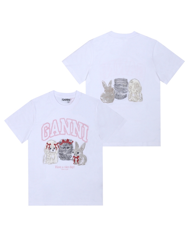 가니 [가니 GANNI] A1050029 151 여성 반팔티 착용컷
