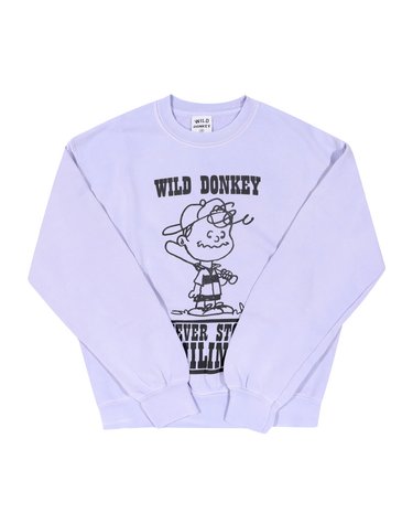 [와일드동키 WILD DONKEY] FG-SMILING OLD DYED WISTERIA 공용 맨투맨