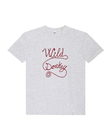 [와일드동키 WILD DONKEY] T-CHAIN LOGO HEATHER GREY 공용 반팔티