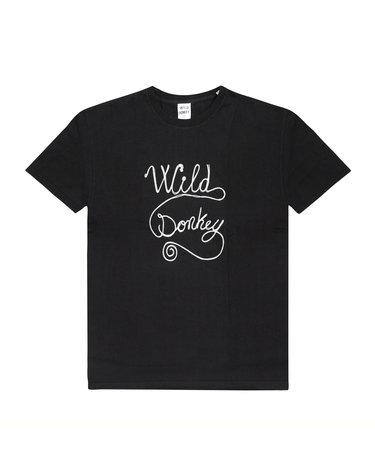 [와일드동키 WILD DONKEY] T-CHAIN LOGO BLACK 공용 반팔티