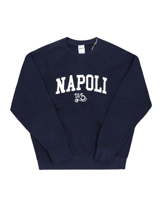 와일드 동키 [와일드동키 WILD DONKEY] FR-NAPOLI DEEP NAVY 공용 맨투맨 착용컷
