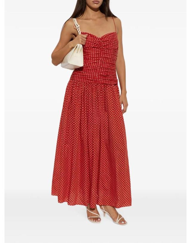마티유 [해외직구] 26 FW Matteau 폴카 도트 주름 맥시 드레스 GATHEREDDROPWAISTDRESS0 TP457067343 착용컷