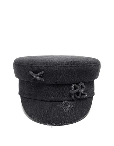 [해외직구] 26 FW 루슬란바진스키  베이커 보이 디스트레스드 데님 캡 모자 DISTRESSEDDENIMBAKERBOYCAP TP455940986