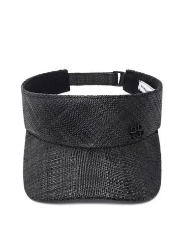 [해외직구] 26 FW 루슬란바진스키 모노그램 장식 스트로 선캡 MONOGRAMEMBELLISHEDSTRAWVISORKZR033STRSRBBLACKSS2025 TP455736270