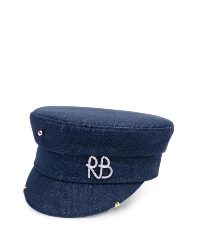 루슬란바진스키 [해외직구] 26 FW 루슬란바진스키 베이커 보이 피어스드 캡 모자 PIERCEDCOTTONBAKERBOYCAPDARKDENIMBLUENEW TP455914372 착용컷