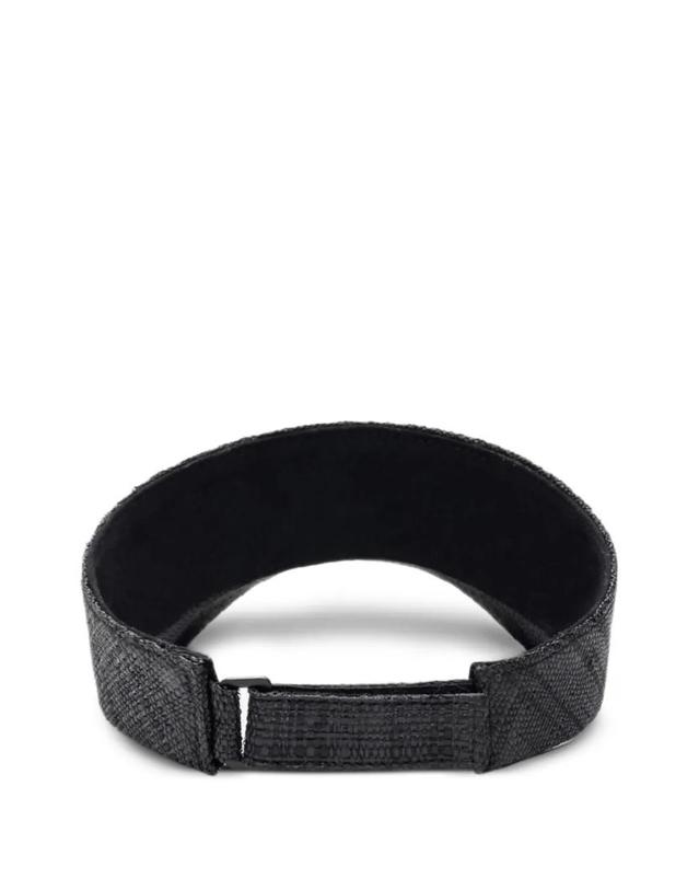 루슬란바진스키 [해외직구] 26 FW 루슬란바진스키 모노그램 장식 스트로 선캡 MONOGRAMEMBELLISHEDSTRAWVISORKZR033STRSRBBLACKSS2025 TP455736270 착용컷