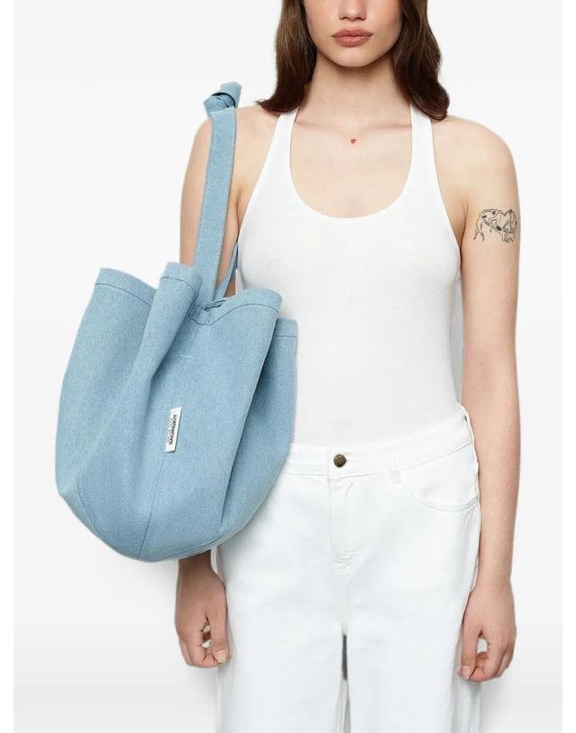 루슬란바진스키 [해외직구] 26 FW 루슬란바진스키 데님 버킷 백 DENIMTOTEBAGPCB075CJNS140JNSFLTMAXBLUER26 TP457754462 착용컷
