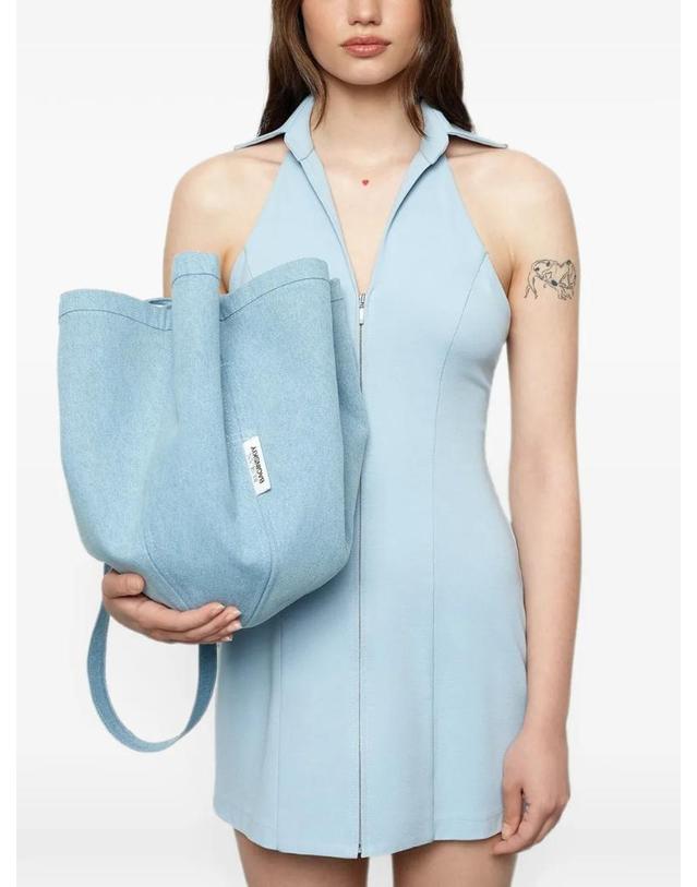루슬란바진스키 [해외직구] 26 FW 루슬란바진스키 데님 버킷 백 DENIMTOTEBAGPCB075CJNS140JNSFLTMAXBLUER26 TP457754462 착용컷