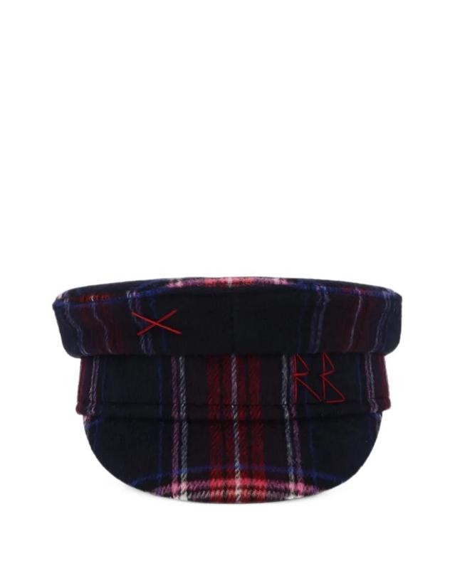 루슬란바진스키 [해외직구] 26 FW 루슬란바진스키 베이커 보이 체크 모자 KPC078034FW26PWPLDBLUERED TP460092415 착용컷