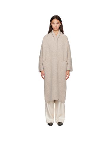 [해외직구] 26 FW 로렌 마누지안 오프 화이트 롱 숄 가디건 262874F095006