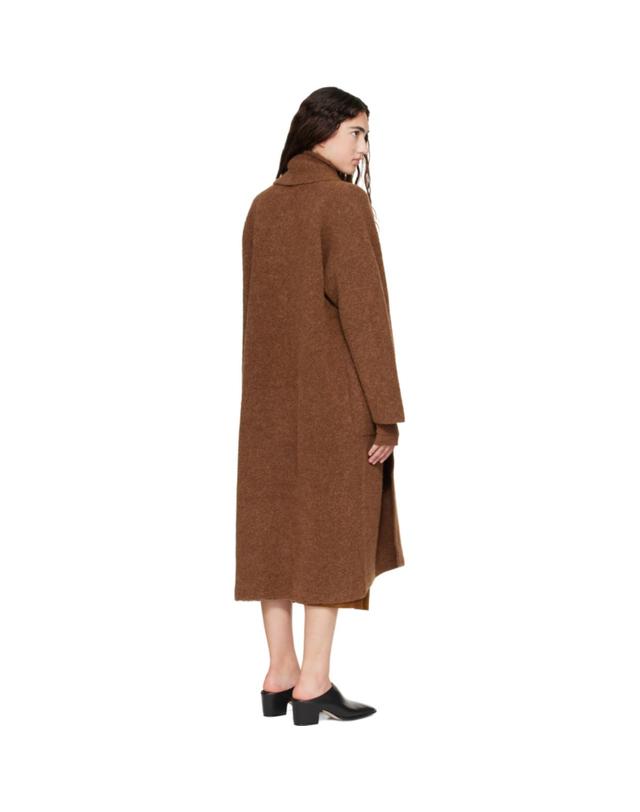 로렌마누지안 [해외직구] 26 FW 로렌 마누지안 브라운 더블 페이스 롱 코트 262874F059000 착용컷