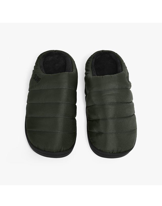 수부 스부 SUBU MOUNTAIN KHAKI (SB-43) 오리지널 퍼머넌트 F-라인 마운틴 카키 기모 패딩 슬리퍼 착용컷