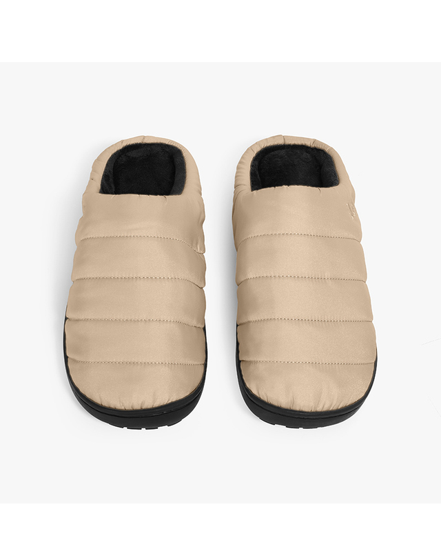 수부 스부 SUBU BEIGE (SB-73) 오리지널 퍼머넌트 F-라인 베이지 기모 패딩 슬리퍼 착용컷