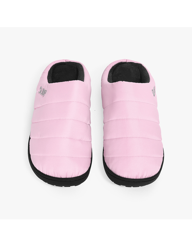수부 스부 SUBU PINK (SB-15) 오리지널 퍼머넌트 F-라인 핑크 기모 패딩 슬리퍼 착용컷
