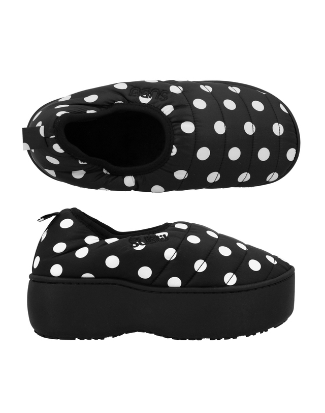 수부 스부 SUBU VAMP PLATFORM DOTS (SV-14) 뱀프 플랫폼 F-라인 도트 기모 패딩 슬리퍼 착용컷