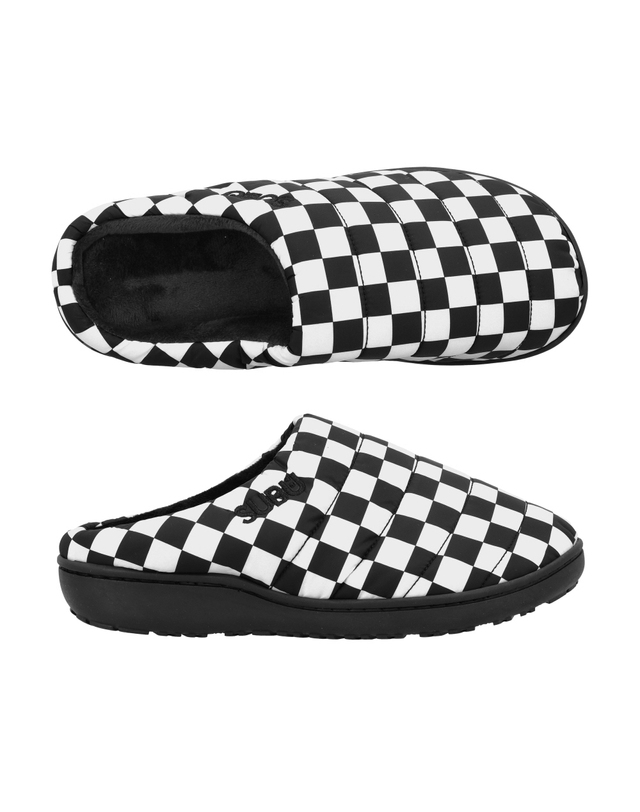수부 스부 SUBU CHECKER (SB-36) 오리지널 퍼머넌트 F-라인 체커 기모 패딩 슬리퍼 착용컷